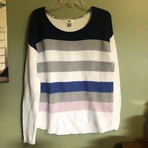 Old Navy Large Multicolored Striped Sweater